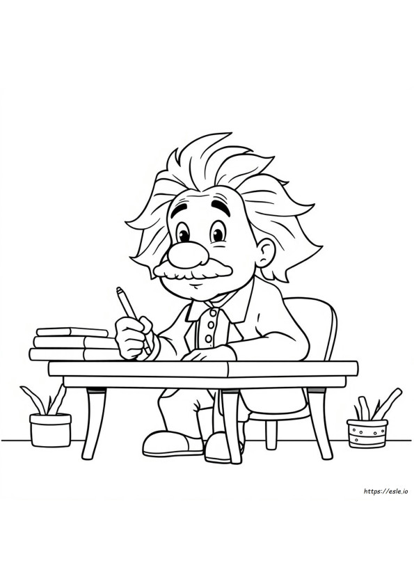 Albert Einstein Színező Kép