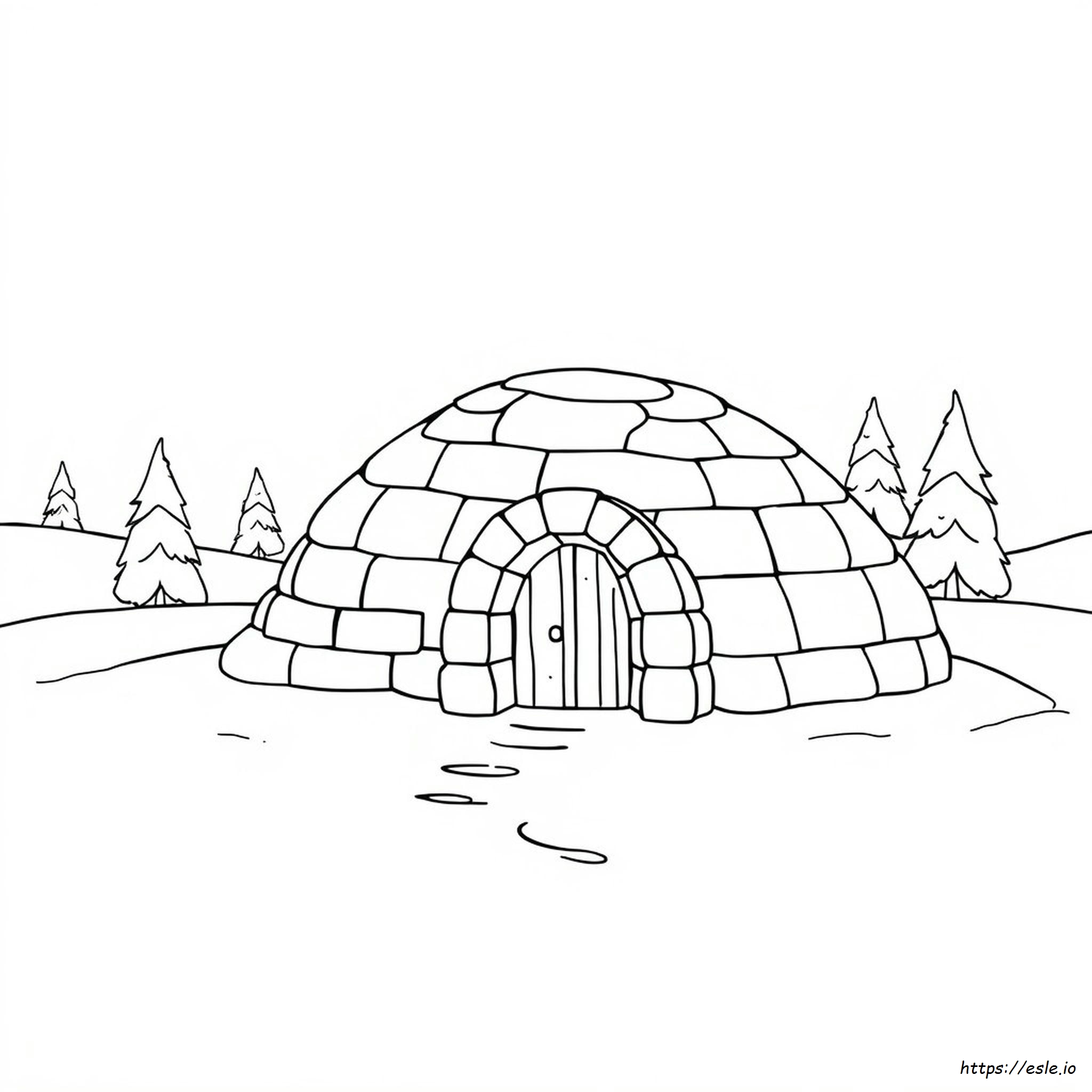 Colouring Page Of Igloo