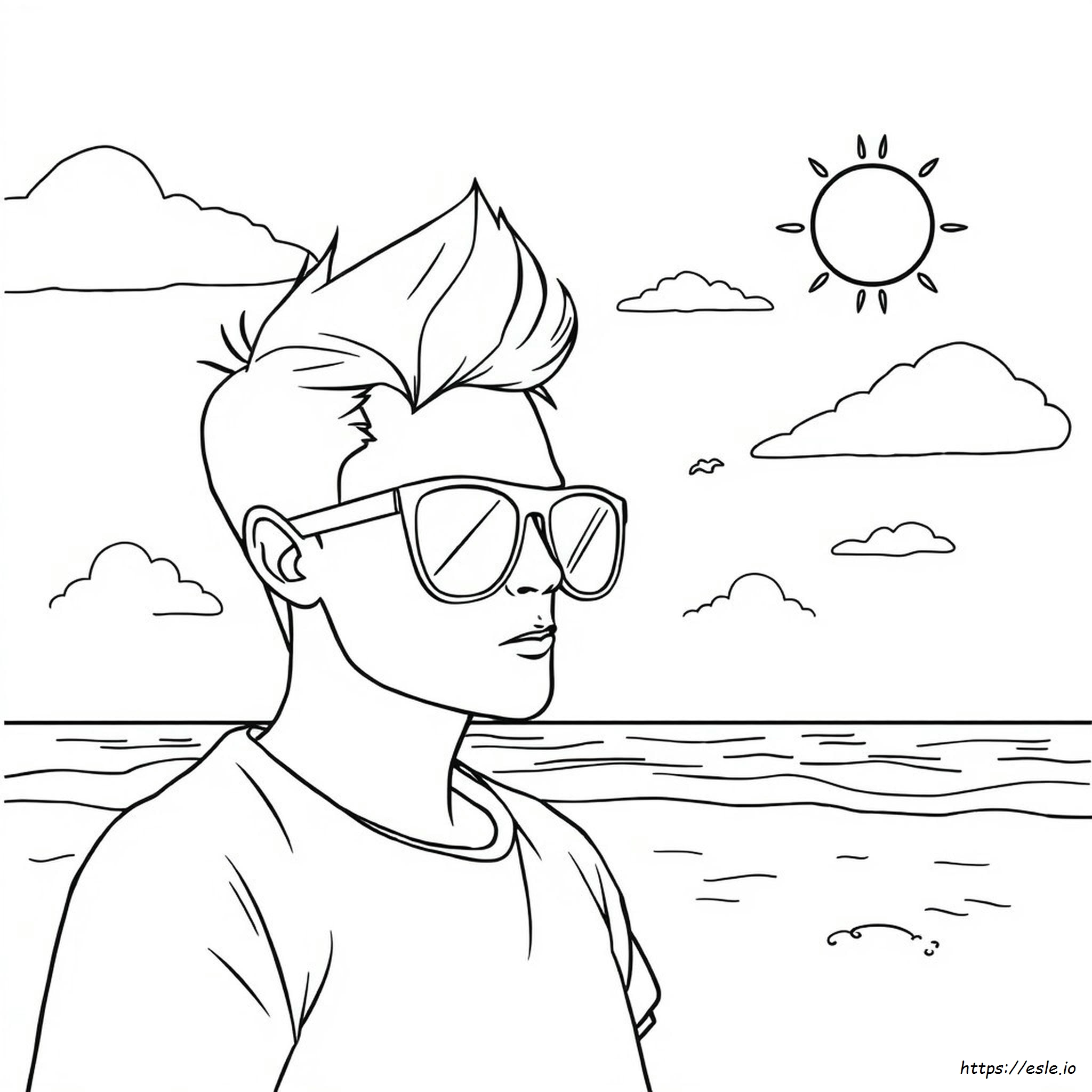 Sun Glasses Coloring Page