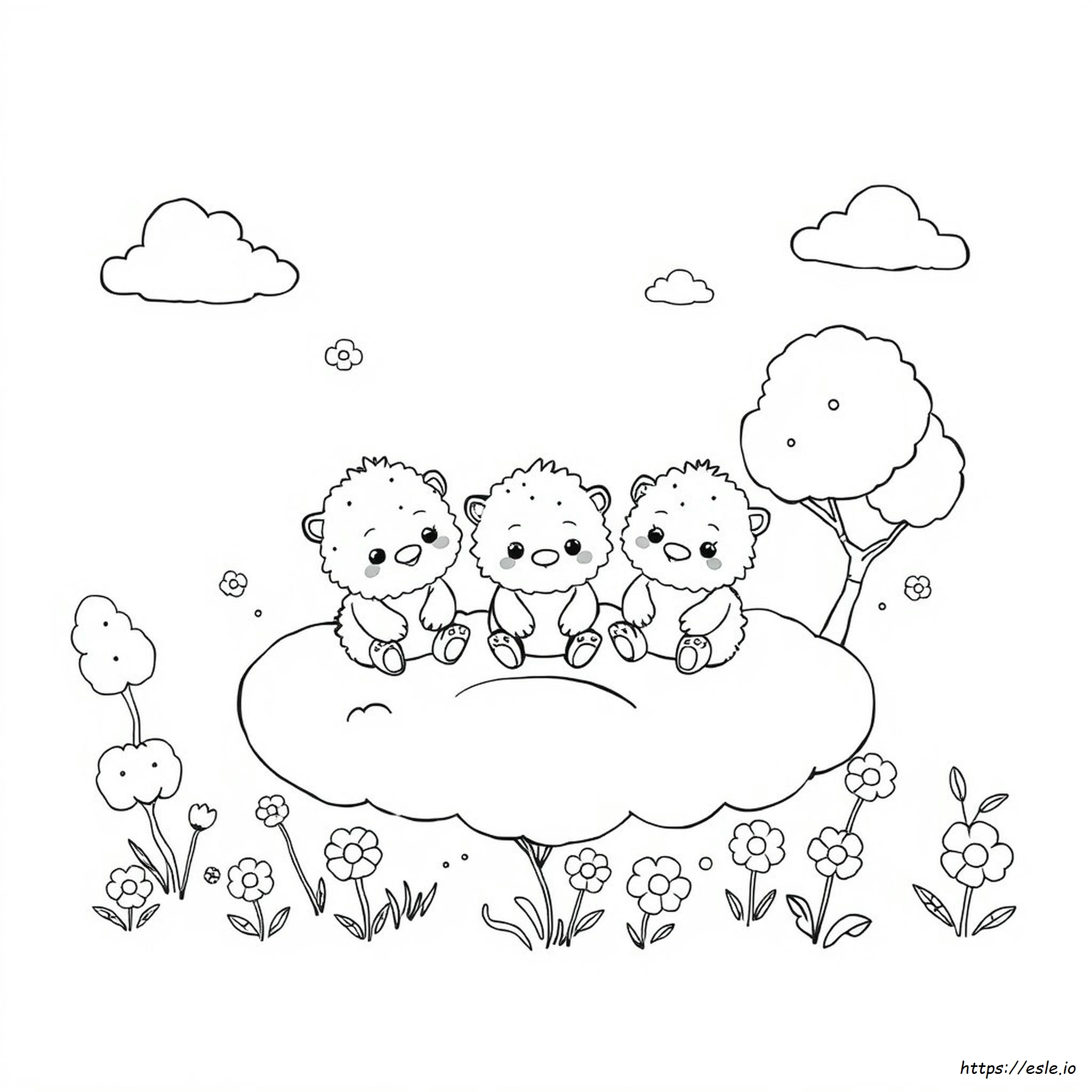 Halaman Mewarnai Si Kecil Berbulu Halus
