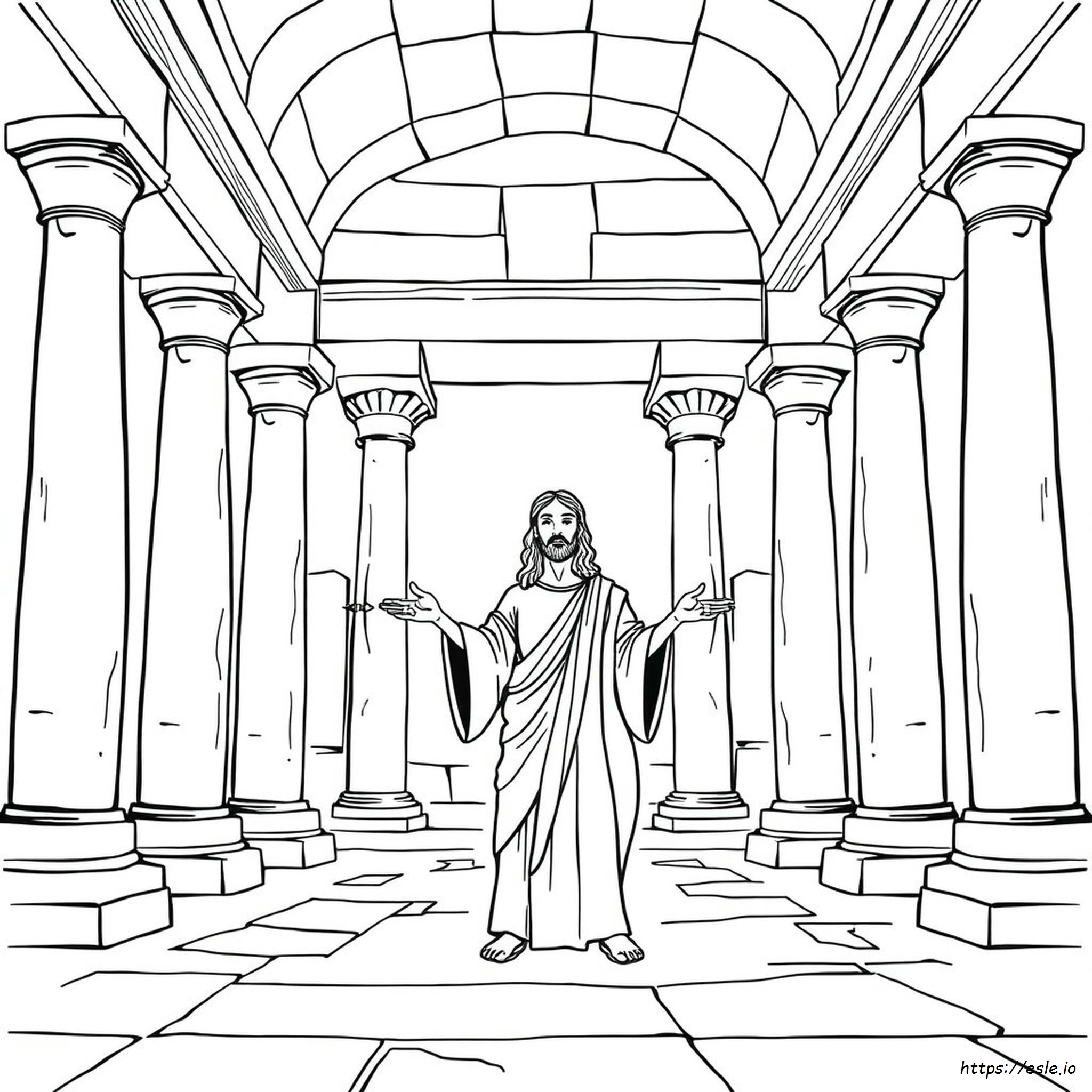 Coloring Page Of Jesus In The Temple