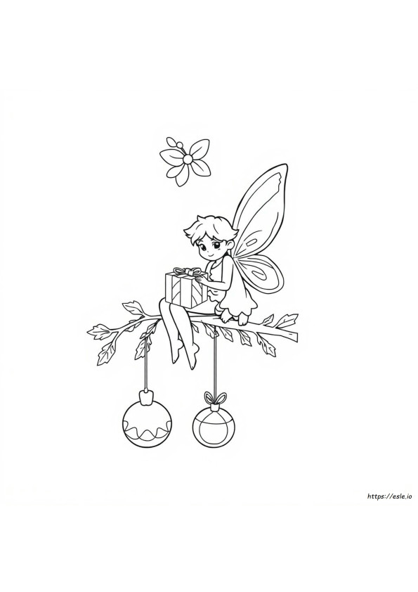 Christmas Fairy Colouring