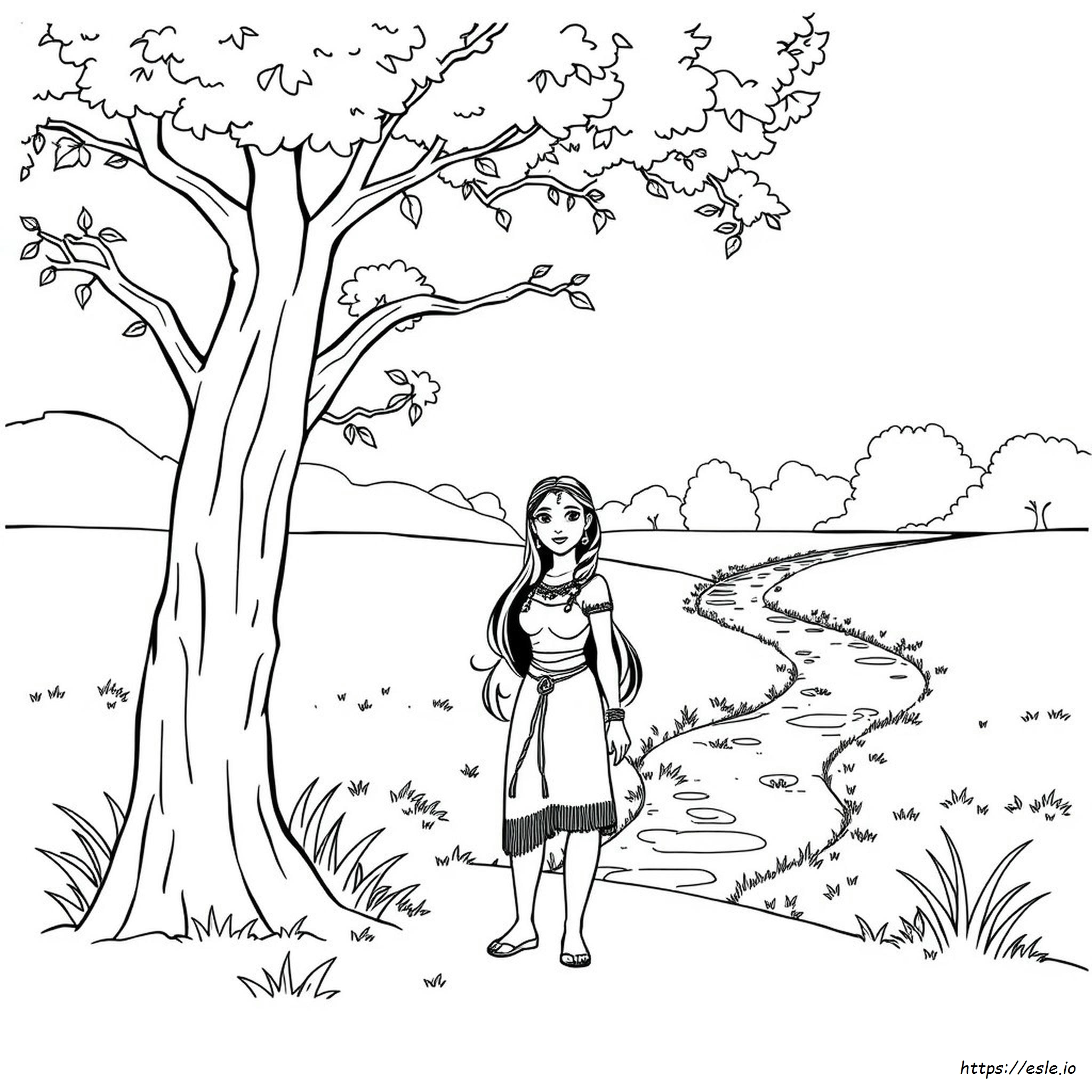 Pocahontas Colouring