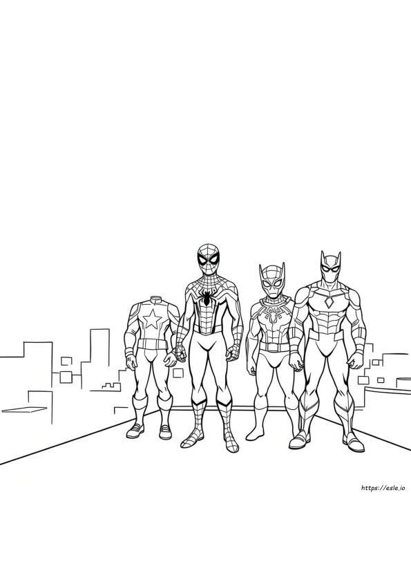 Spiderman Friends Coloring Pages