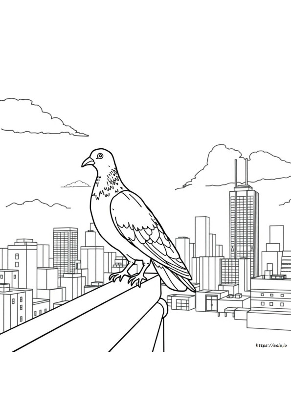 Pombo Realista Para Colorir