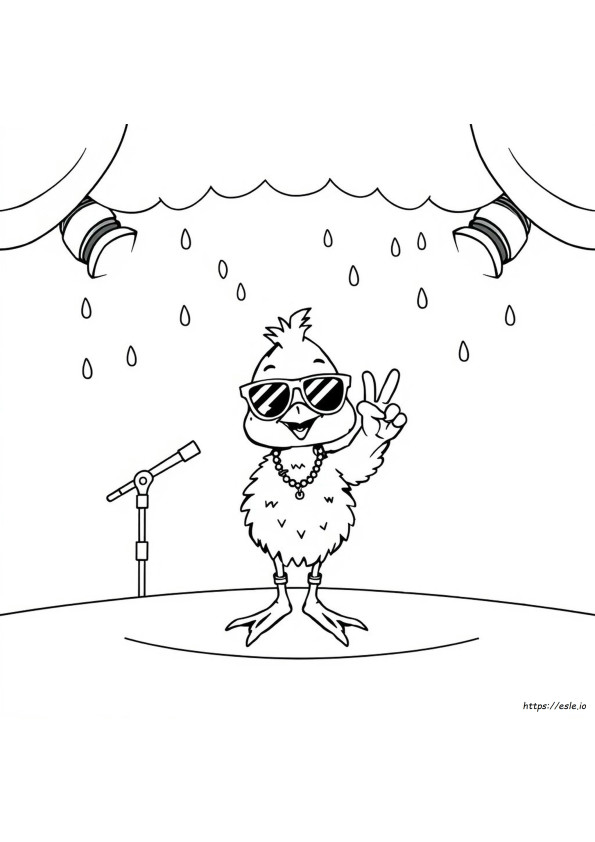 Groovy Chick Colouring Pages