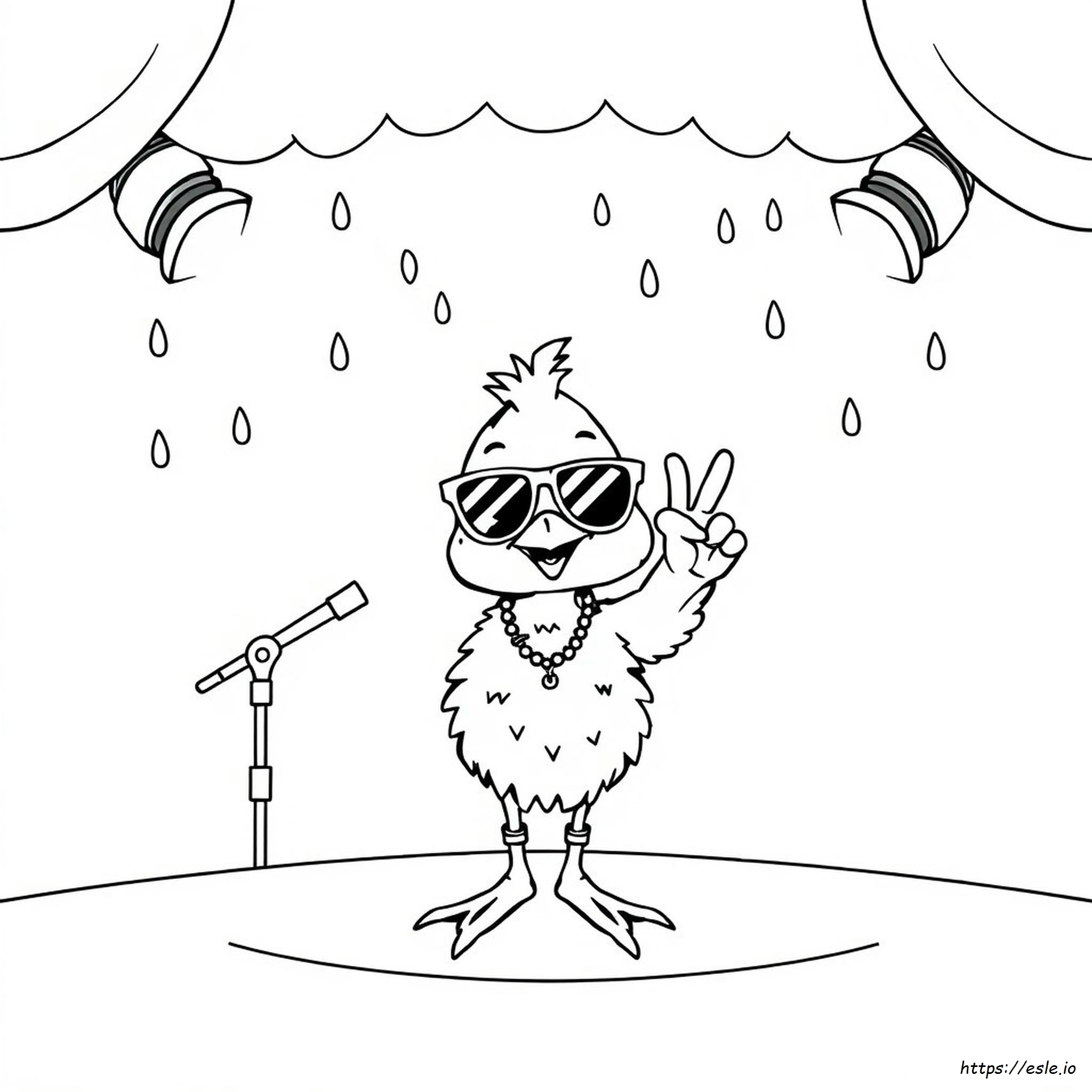 Groovy Chick Para Colorear