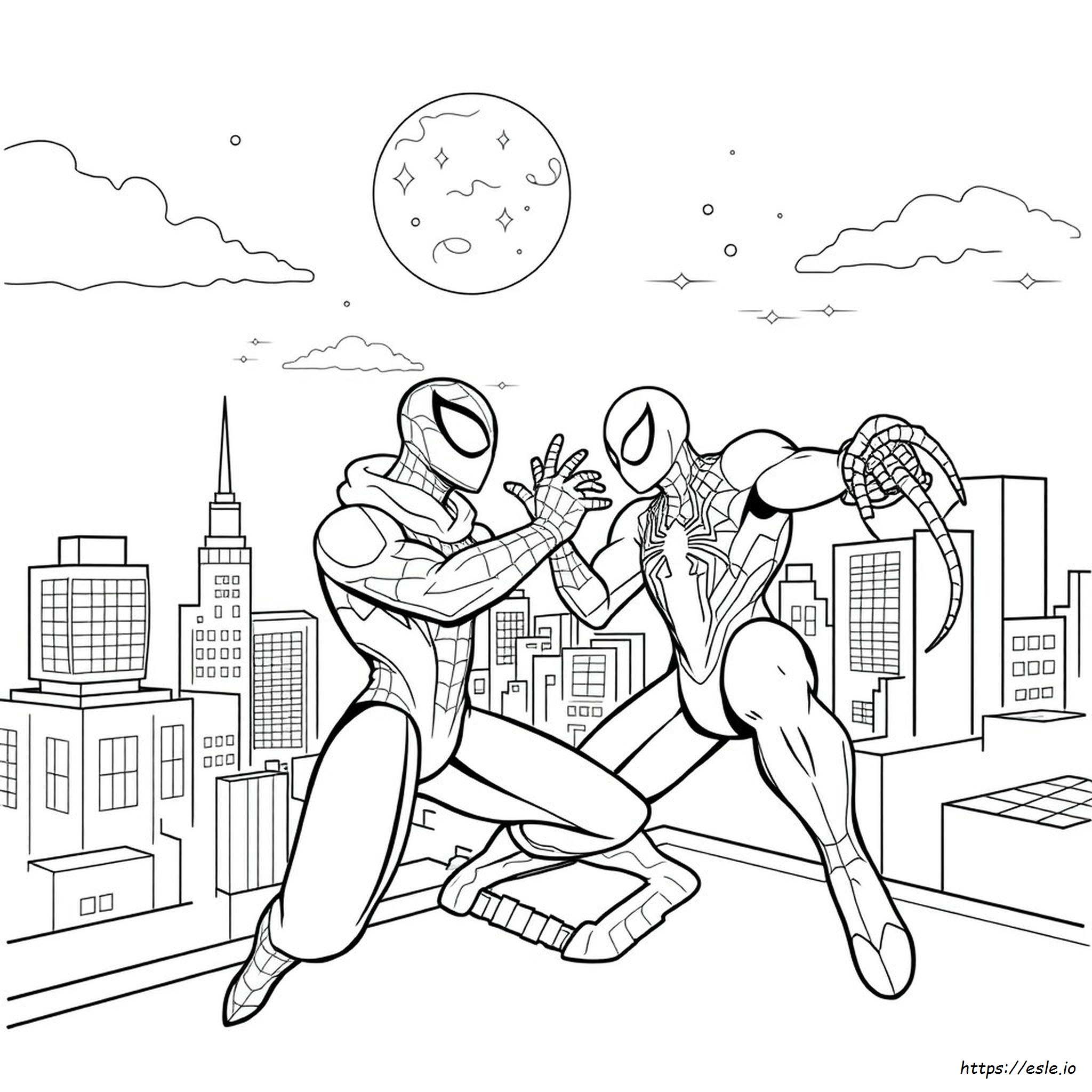 Kolorowanka Spiderman Kontra Venom