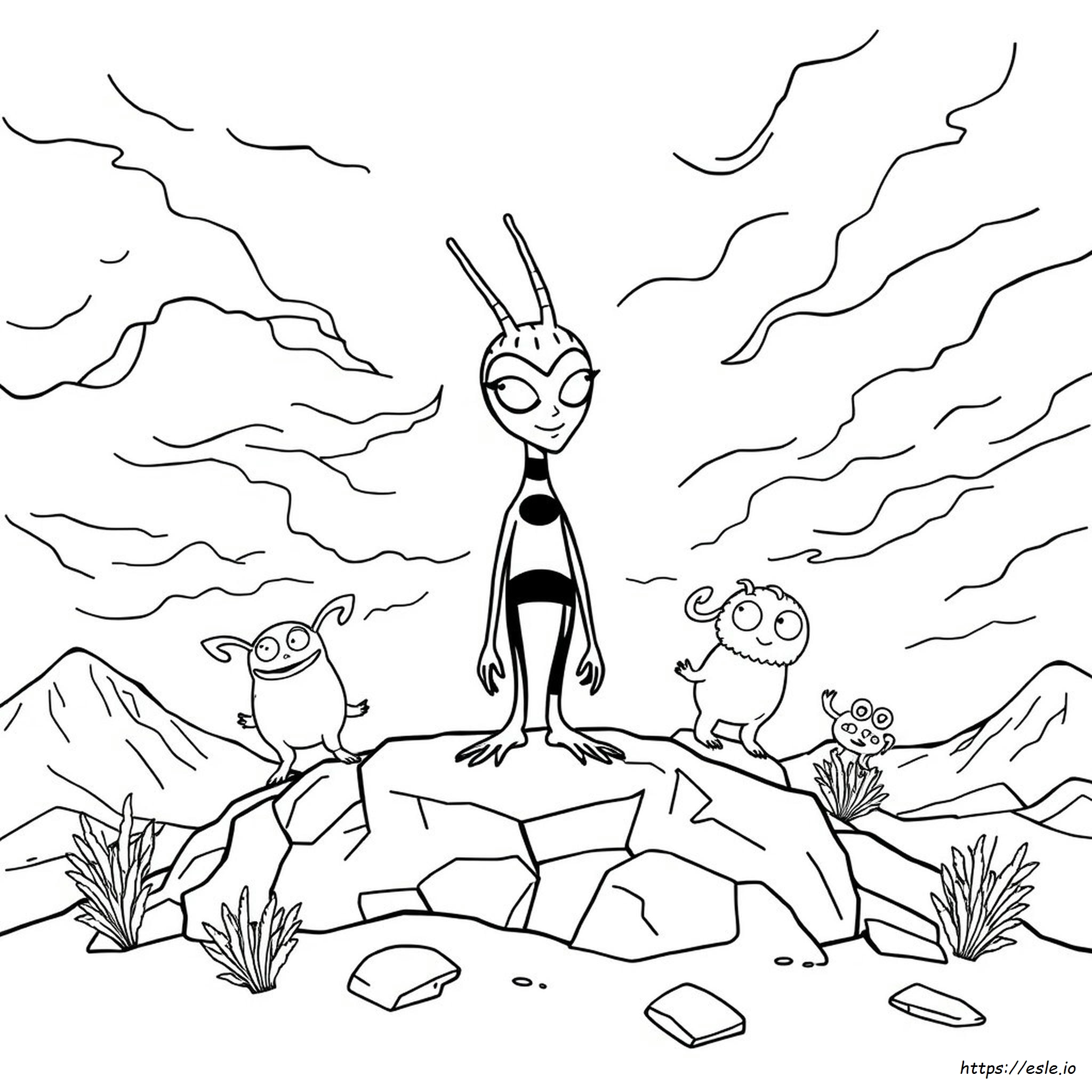 Ahh Real Monsters Oblina Coloring Pages