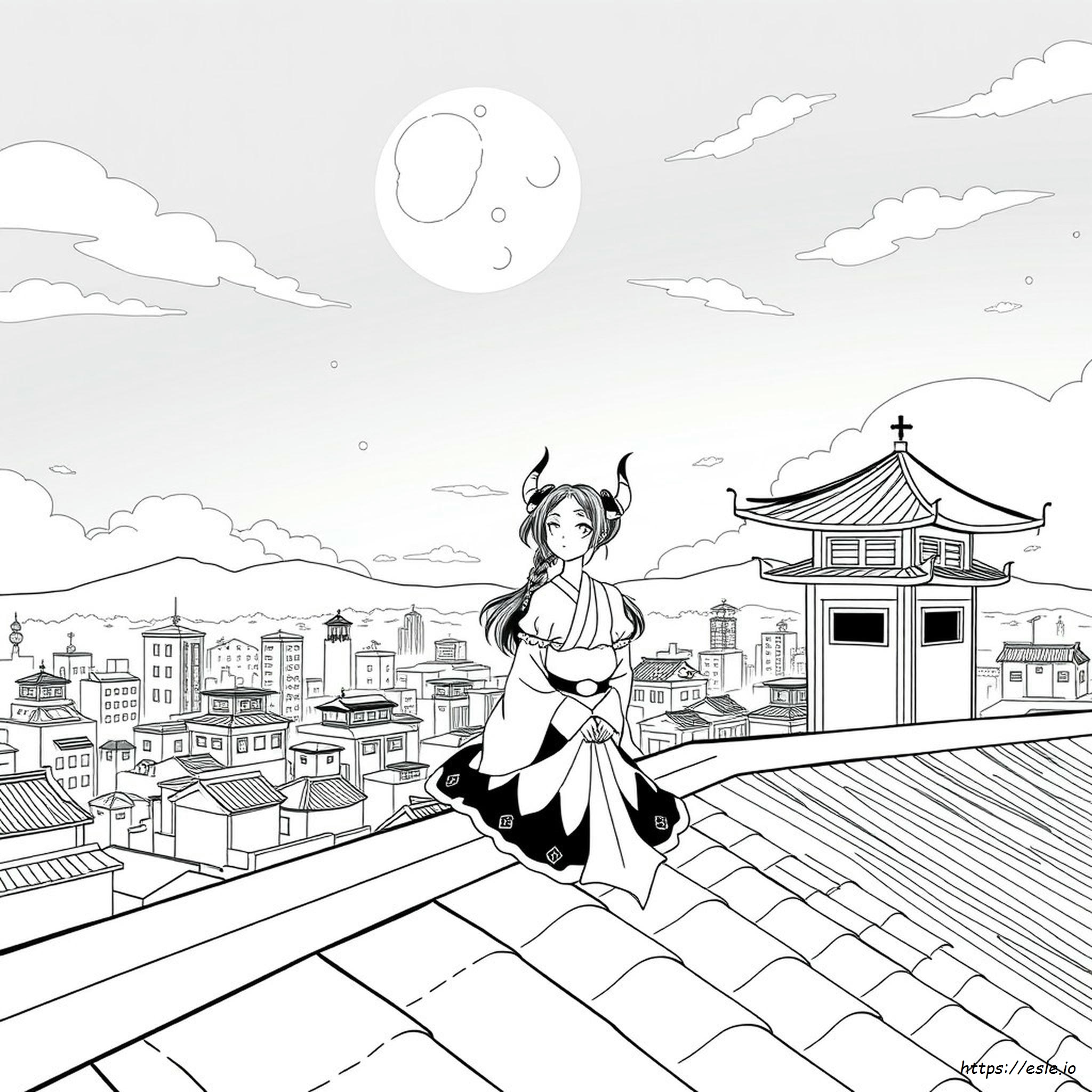 Nezuko Anime Coloring Pages Demon Slayer