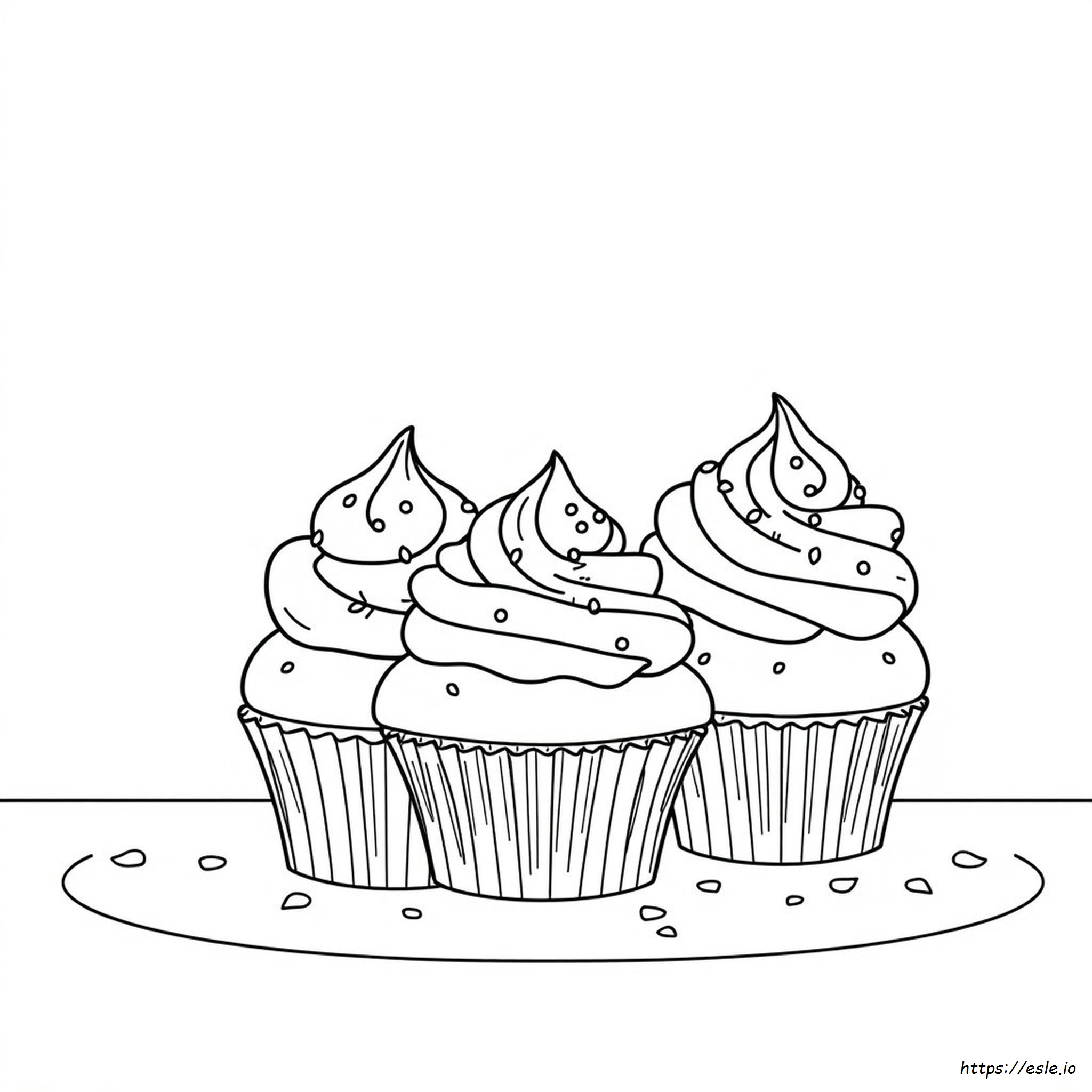 Hard Cupcake Coloring Pages