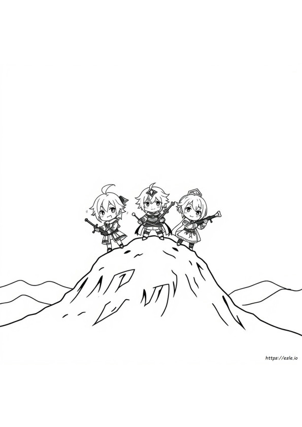 Genshin Impact Ausmalbilder Chibi