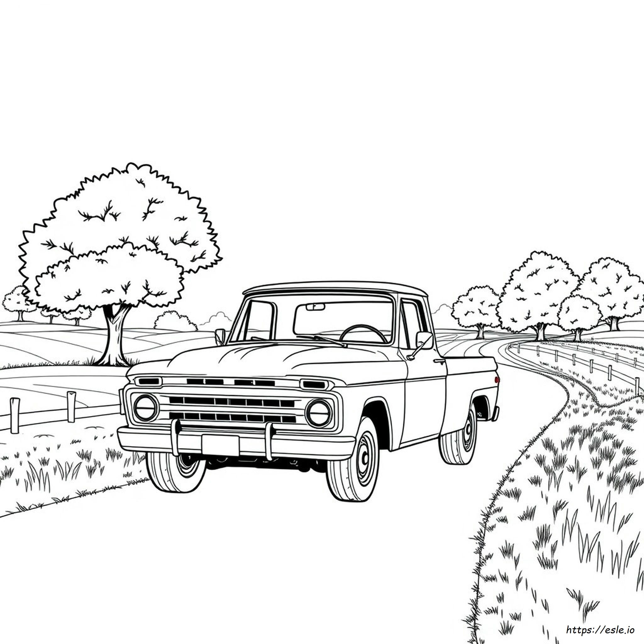 Gambar Mewarnai Truk Chevy