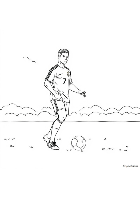 Coloring Sheet Ronaldo Coloring Page