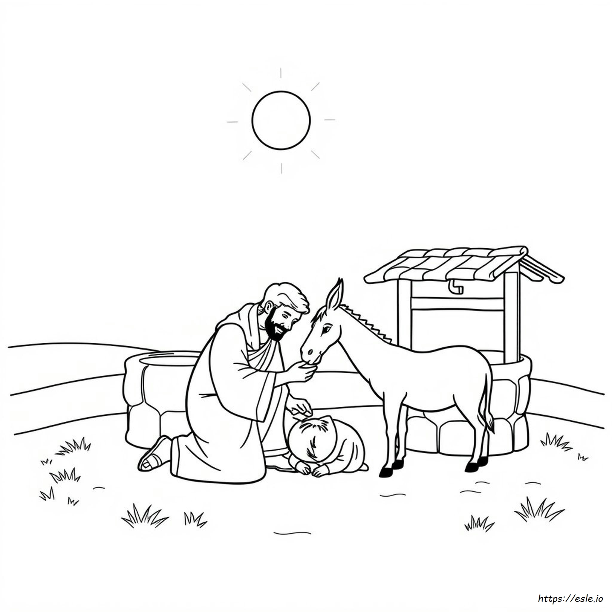 Free Printable Printable Good Samaritan Coloring Page
