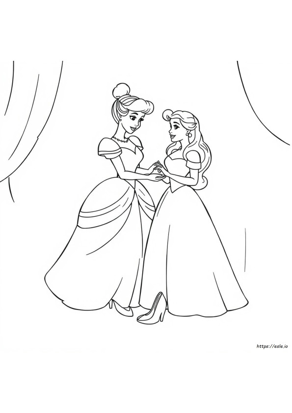 Cinderella Und Belle Ausmalbilder