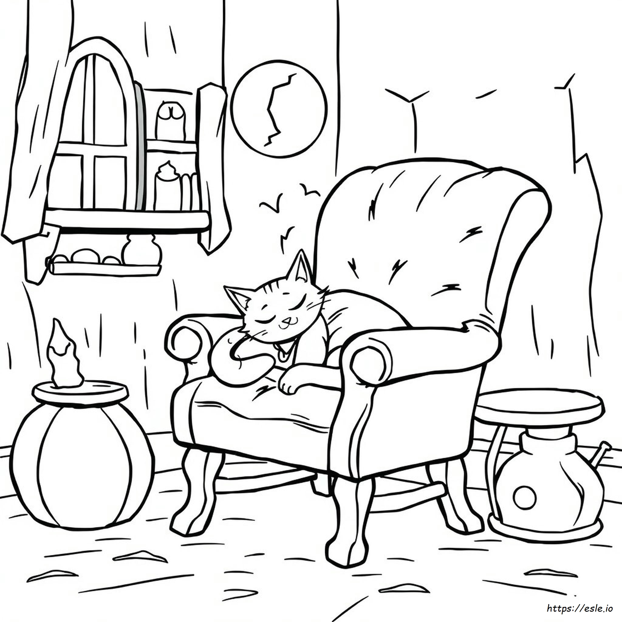 Scary Catnap Coloring Page