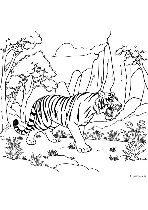 Coloring Pages Saber Tooth Tiger