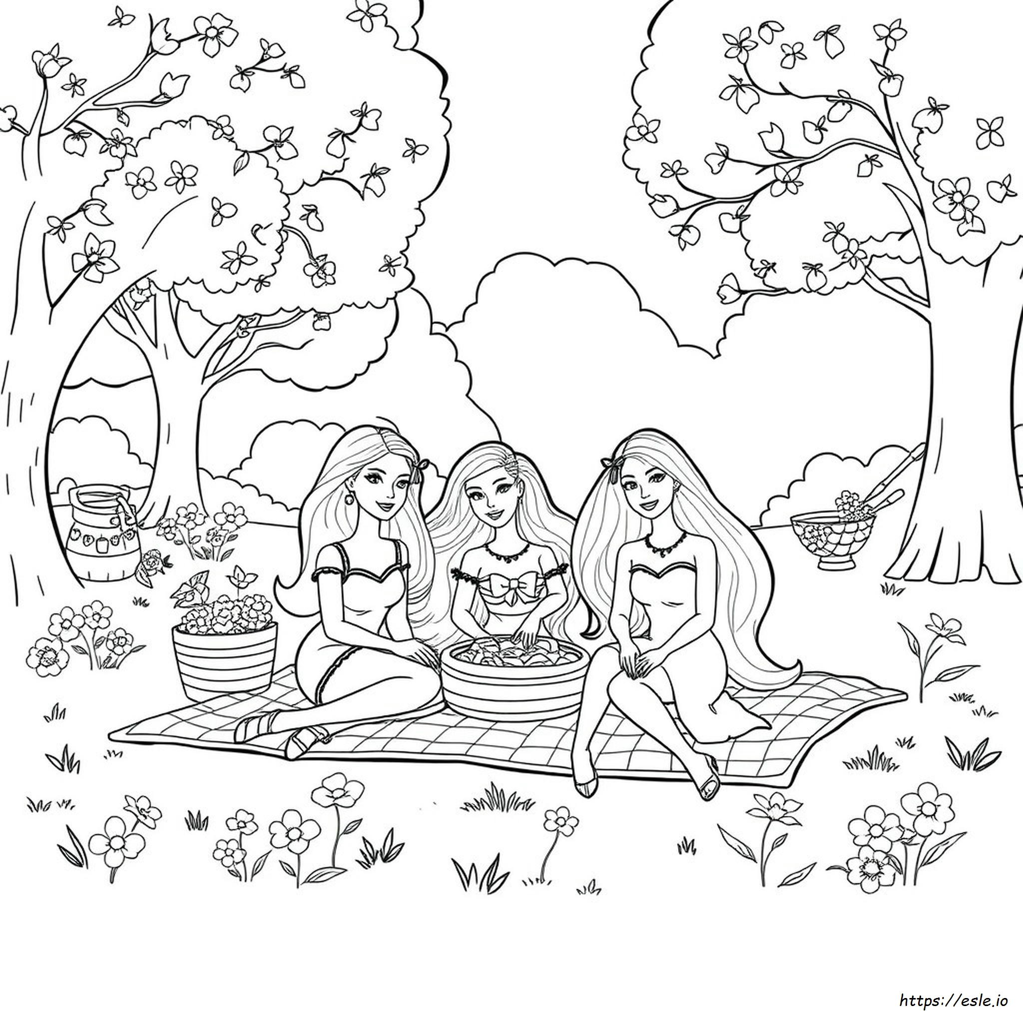 Barbie Family Colouring Pages