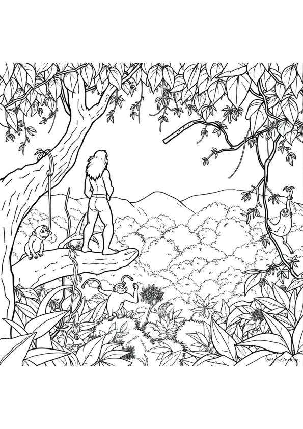 ターザン 塗り絵