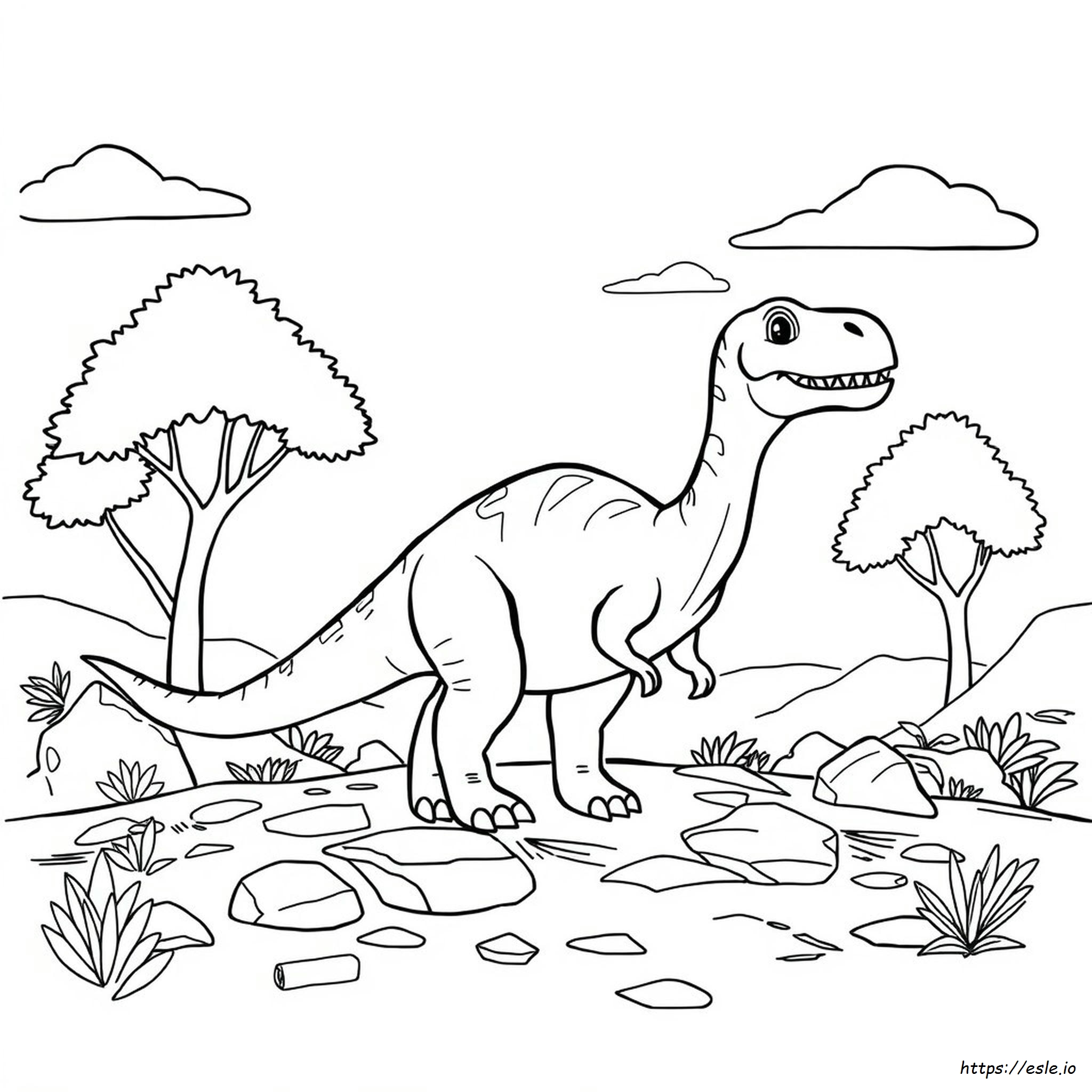 Easy Printable Dinosaur Coloring Pages
