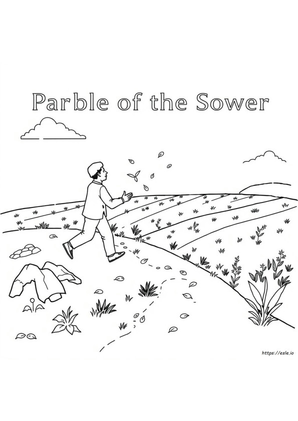 Parábola Do Semeador Para Colorir Grátis