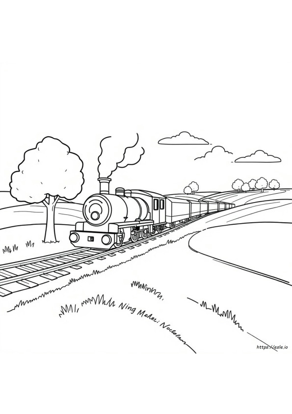 Train Drawing For Colouring