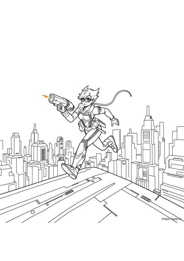 Overwatch Tracer Coloring Page