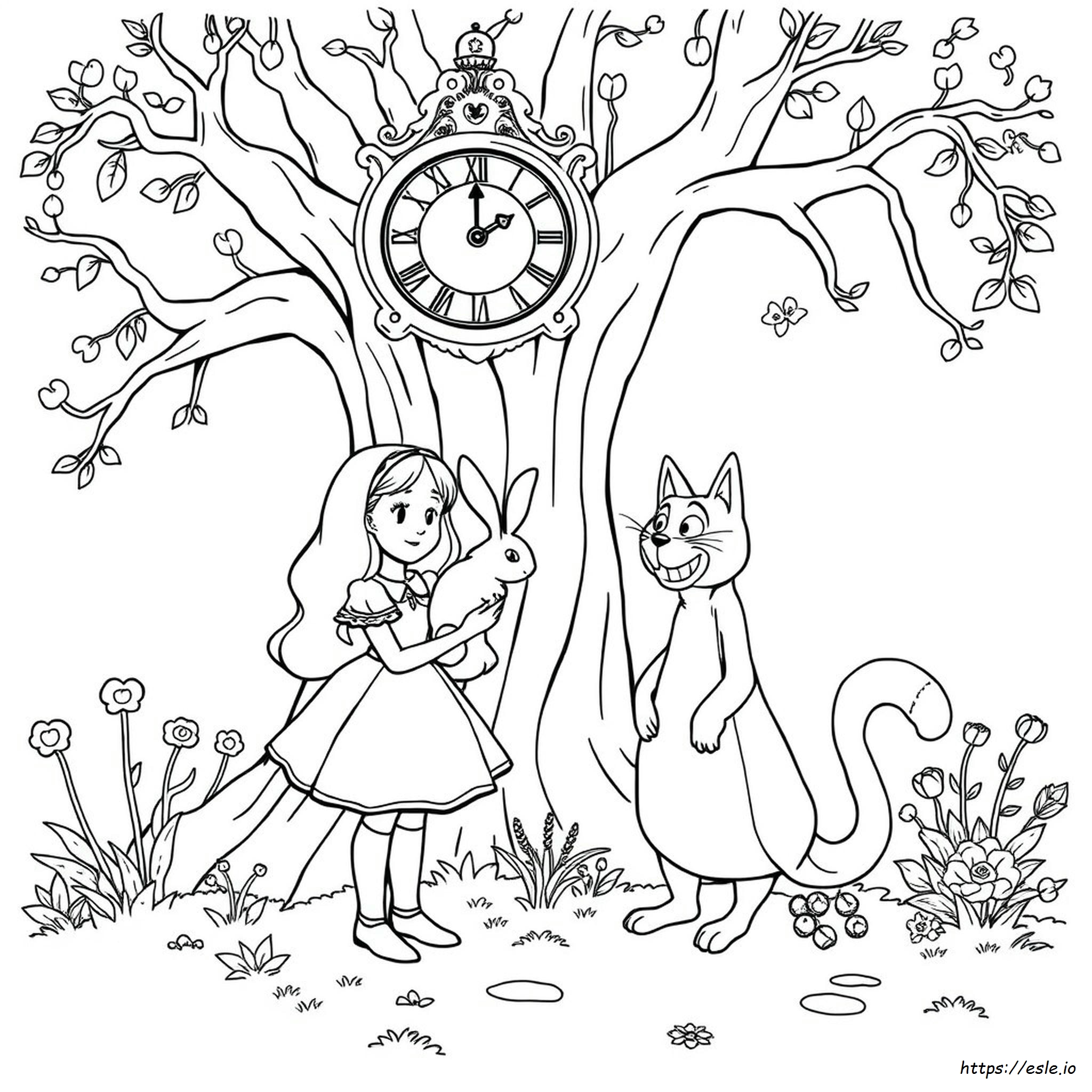 Alice In Wonderland Kleurplaat kleurplaat