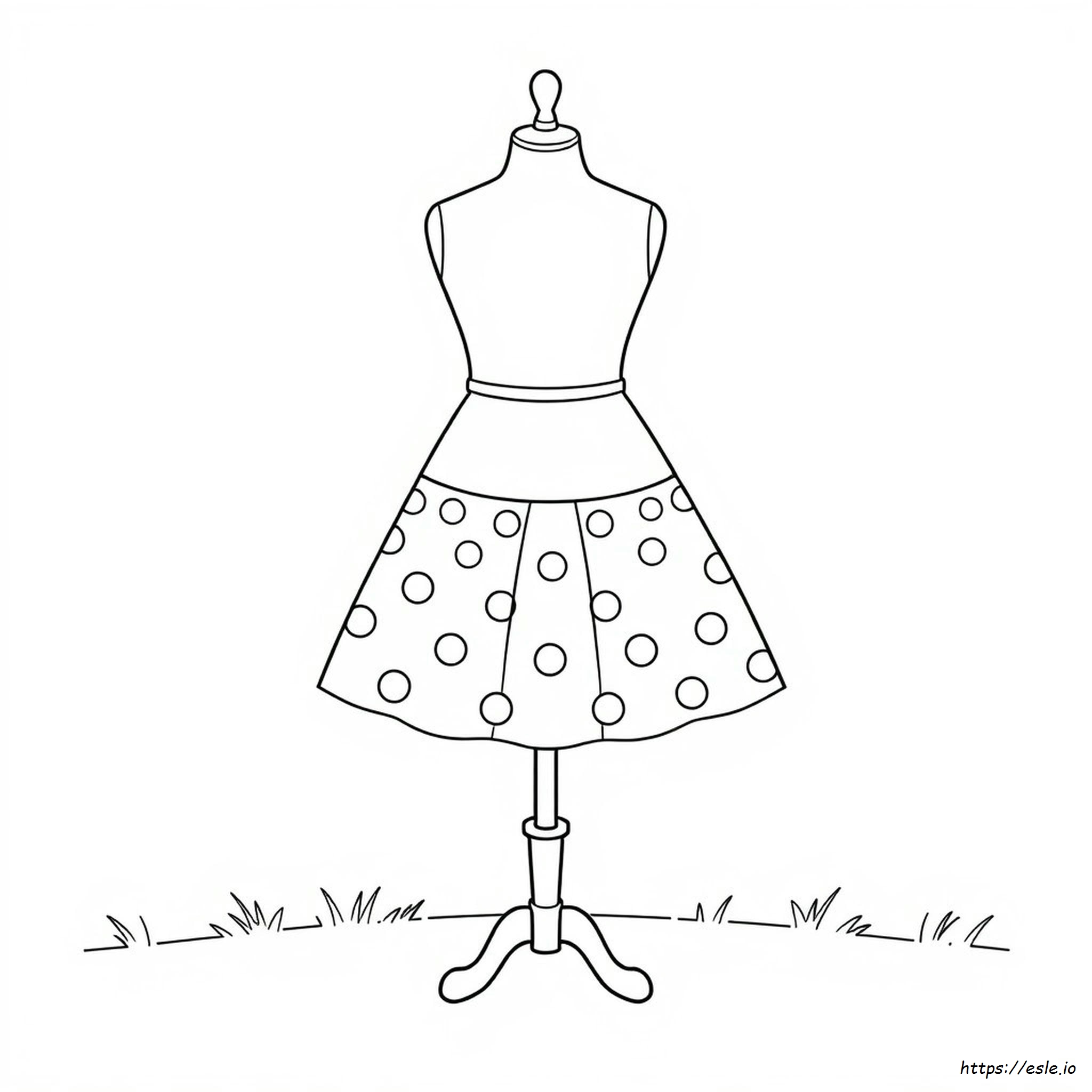 Printable Skirt Coloring Page