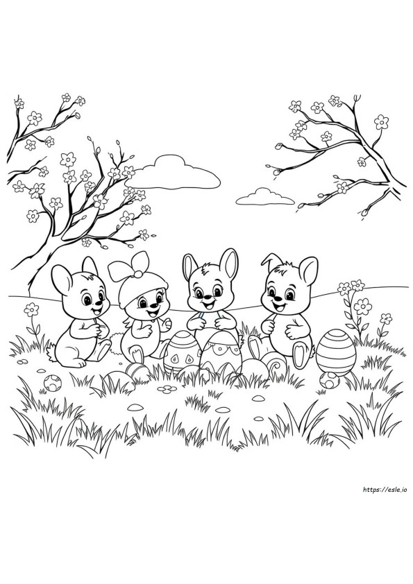 Bluey Pasqua: Disegni Da Colorare