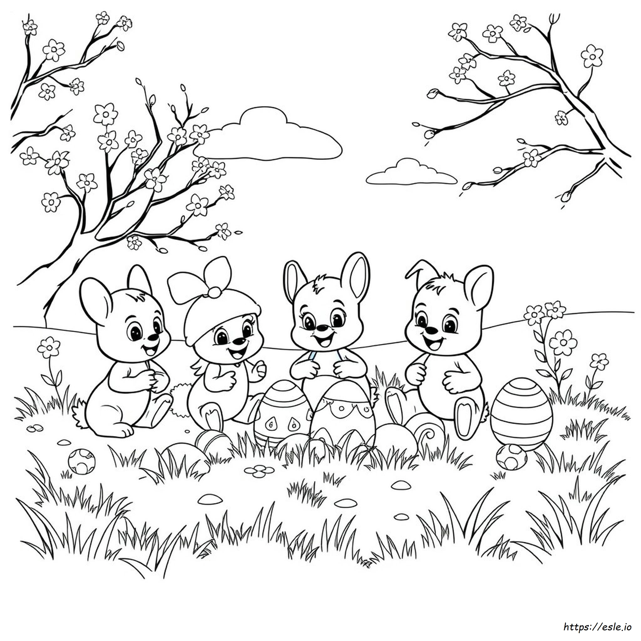 Bluey Pascua Dibujos Para Colorear