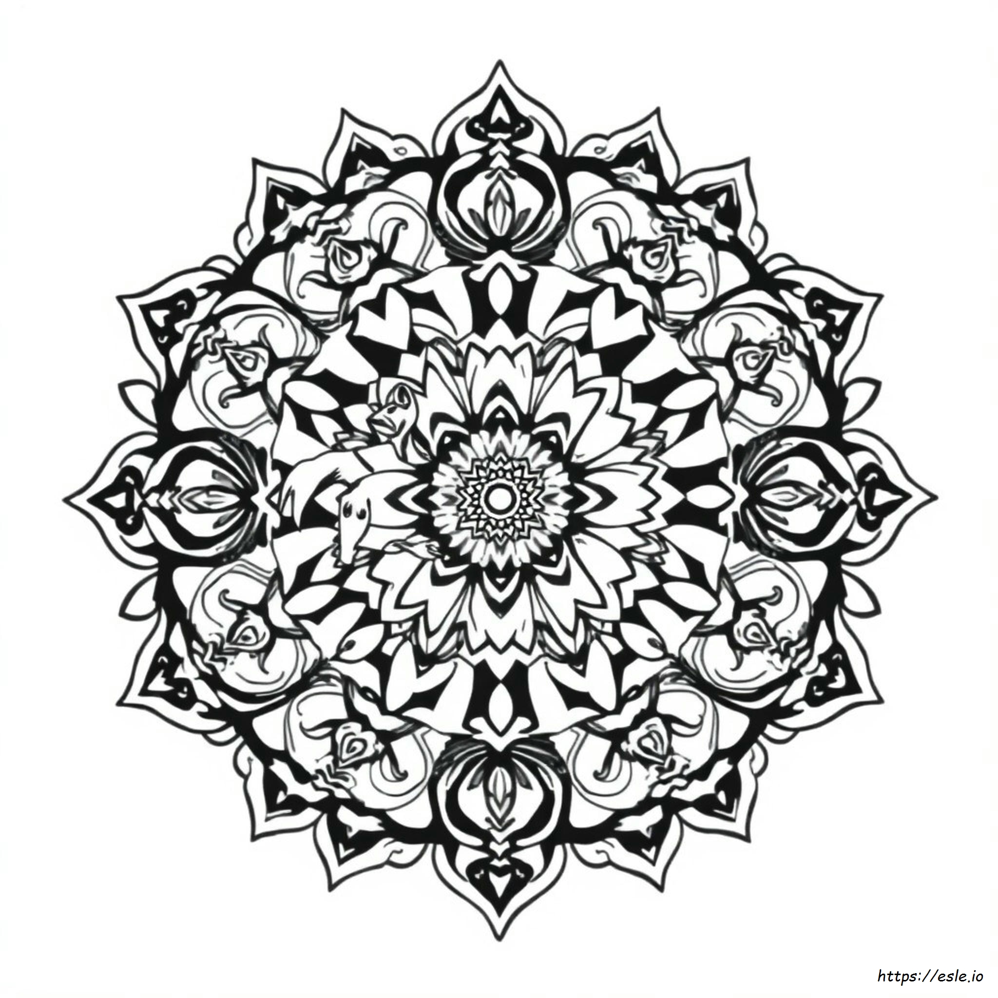 Animal Mandala Coloring Sheets