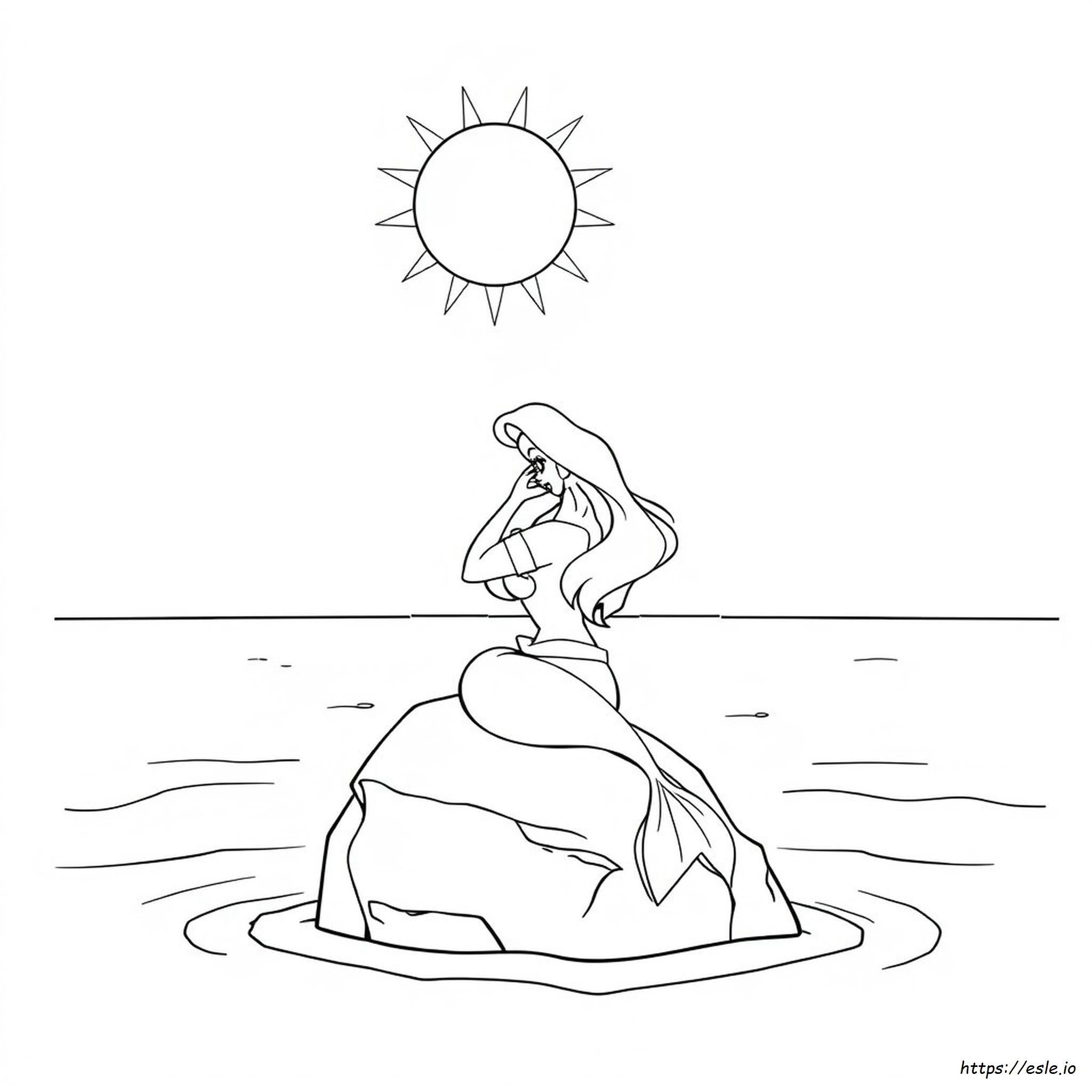 Páginas Para Colorear De Ariel De Dibujos Animados