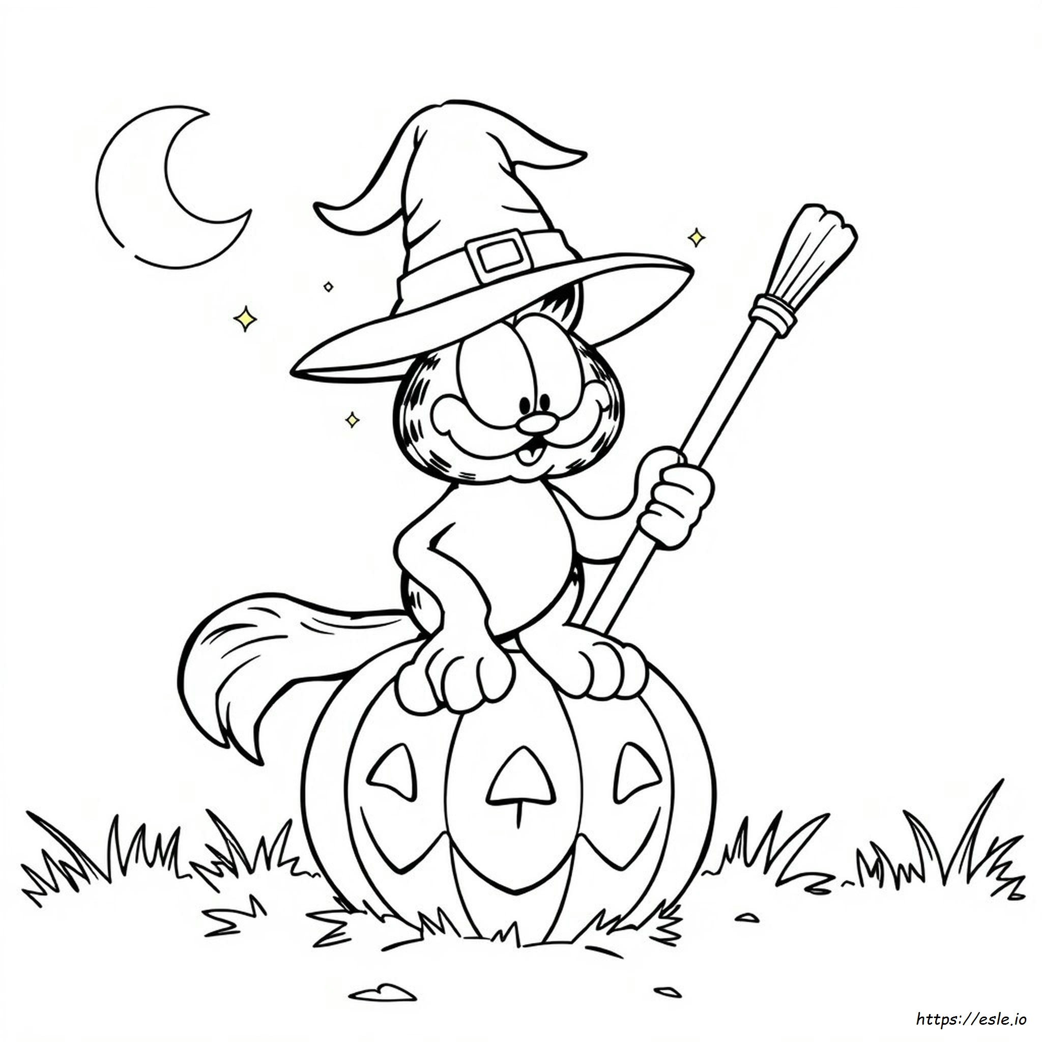 Garfield Halloween Coloring Pages