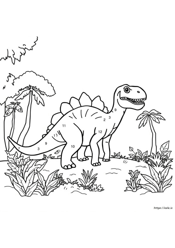 Dinozaur Połącz Kropki Kolorowanki