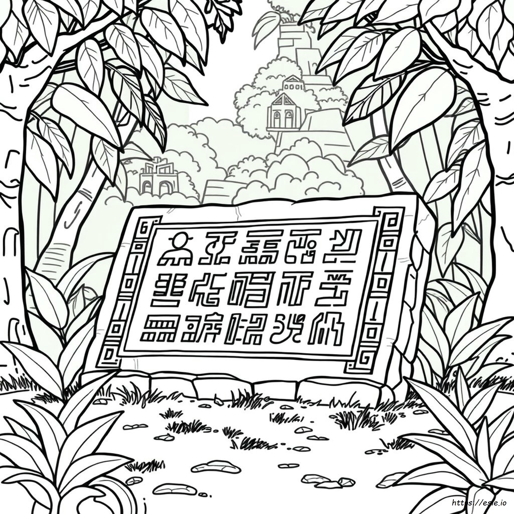 Printable Mayan Coloring Pages