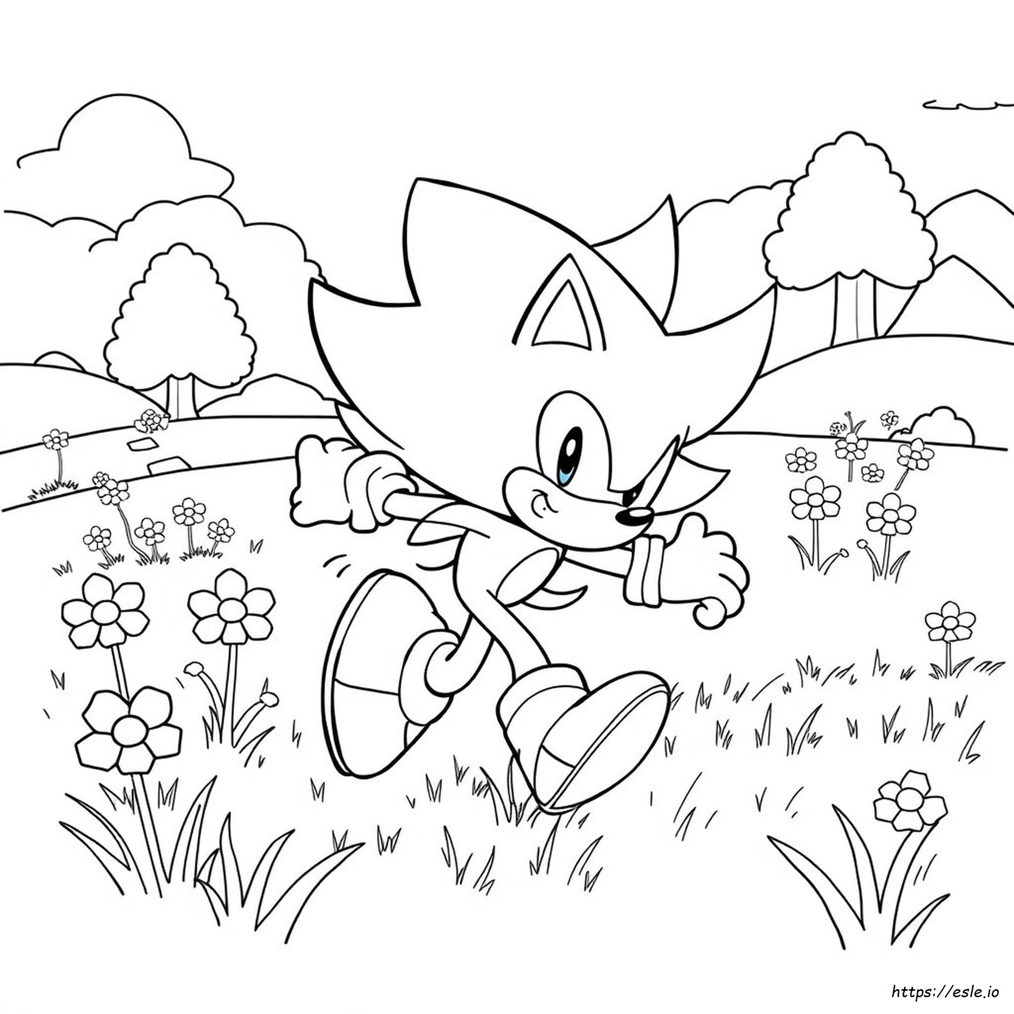 Print Halaman Mewarnai Sonic The Hedgehog