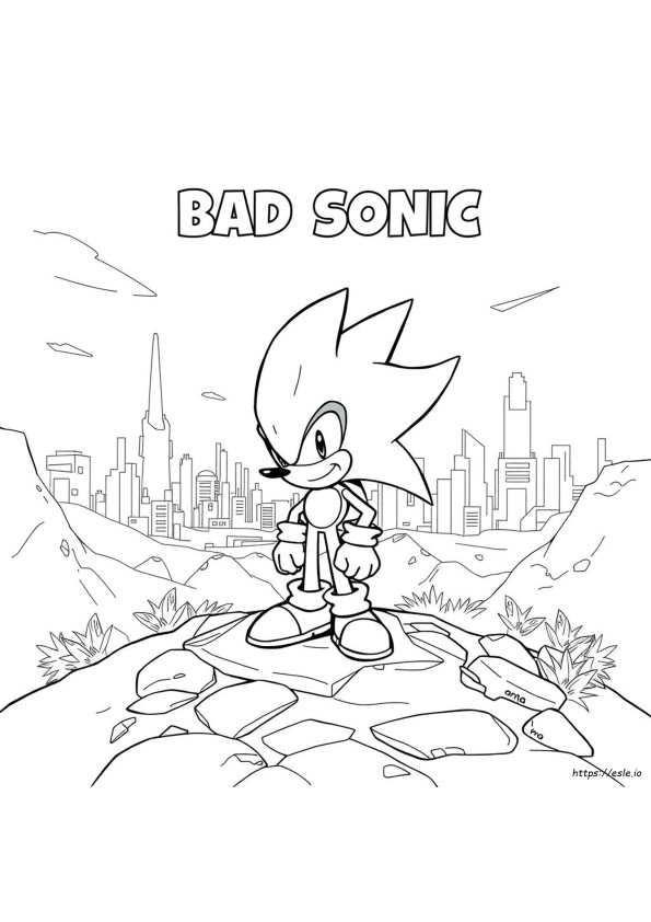 Bad Sonic Coloring Pages