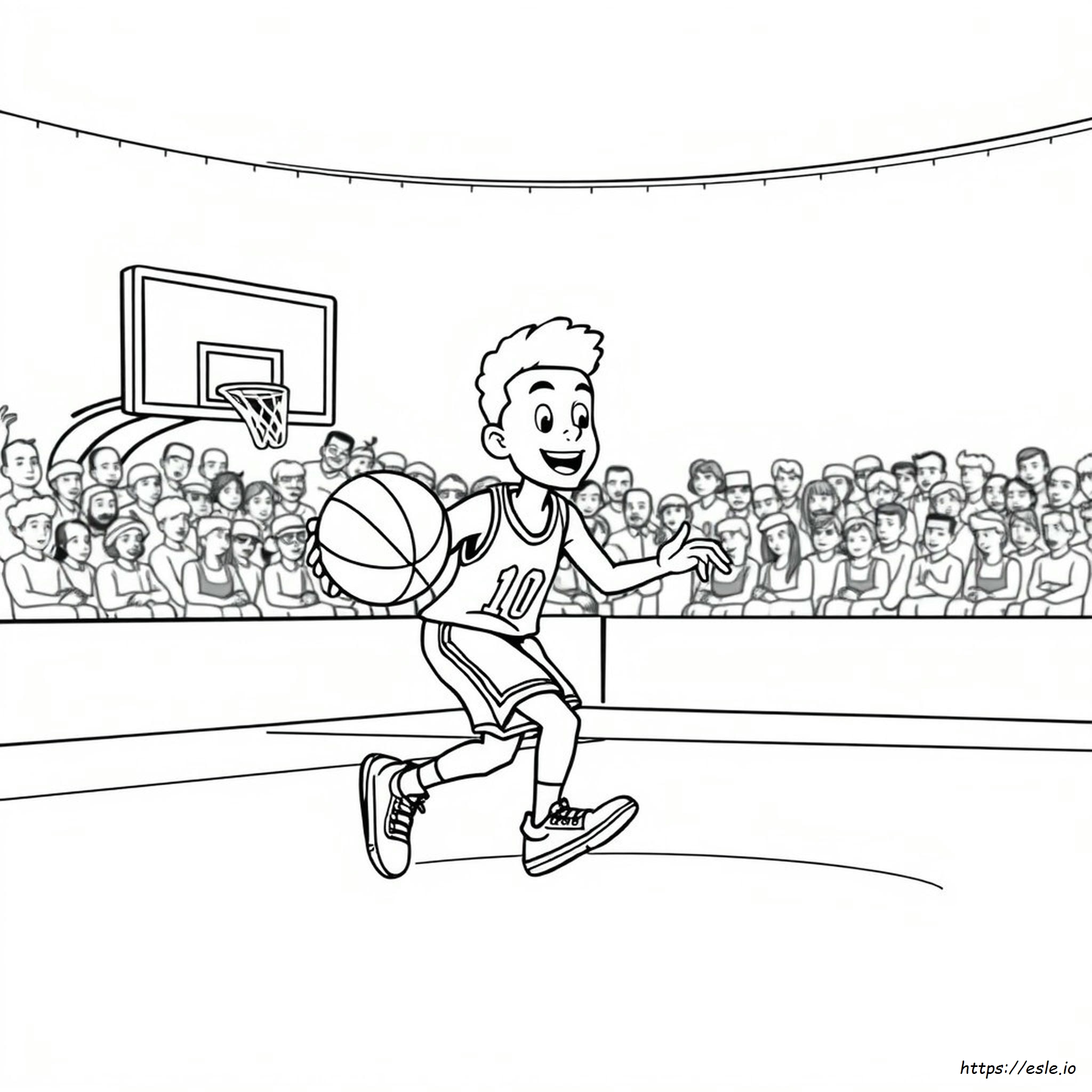 Cartoon Basketball Coloring Pages