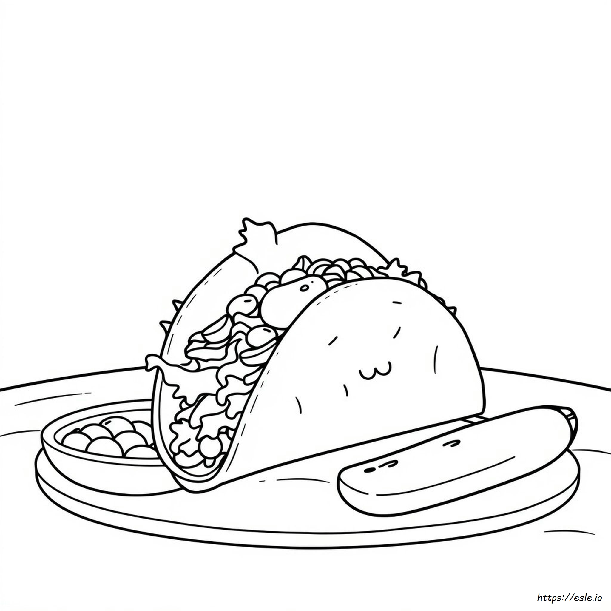 Free Taco Coloring Pages