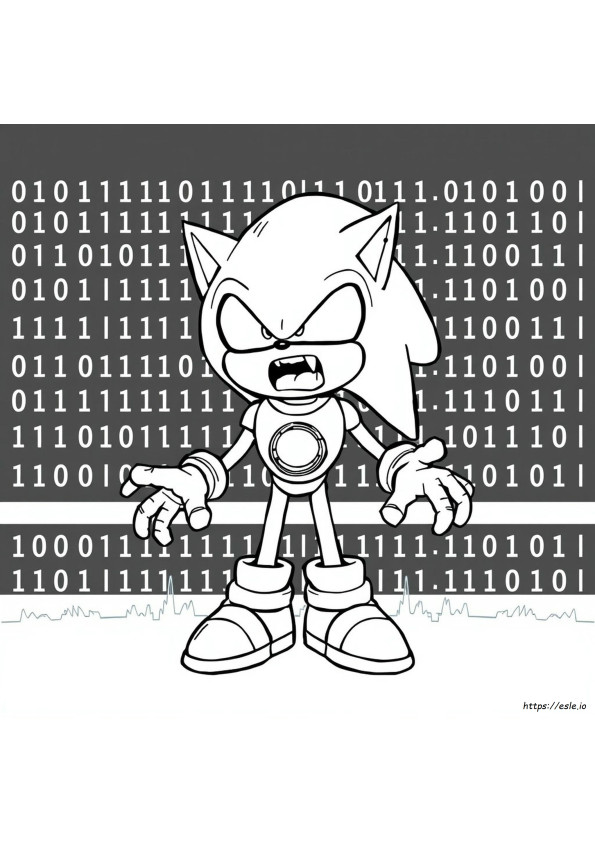 Dessin Coloriage Creepy Sonic Exe