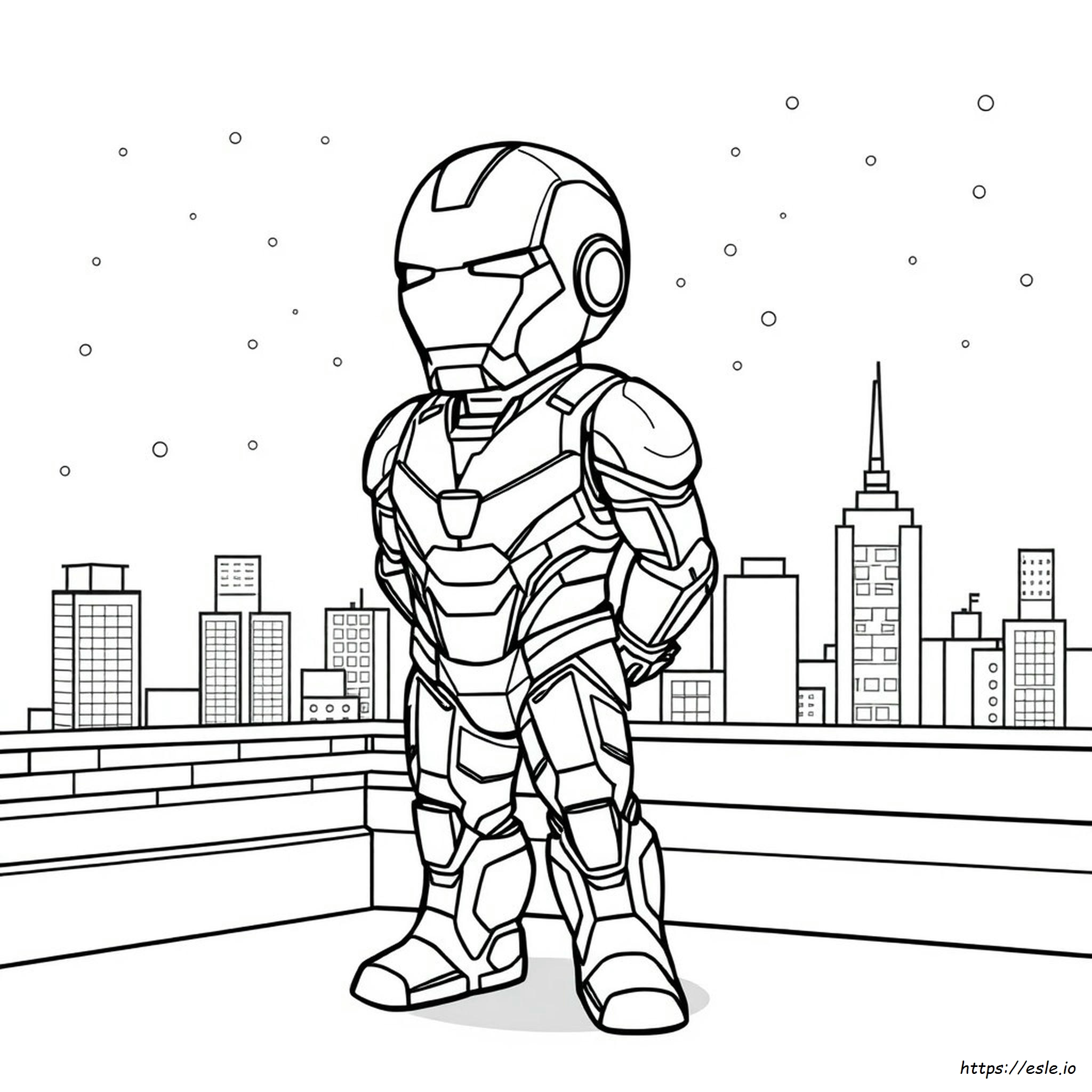 Cute Ironman Coloring Page