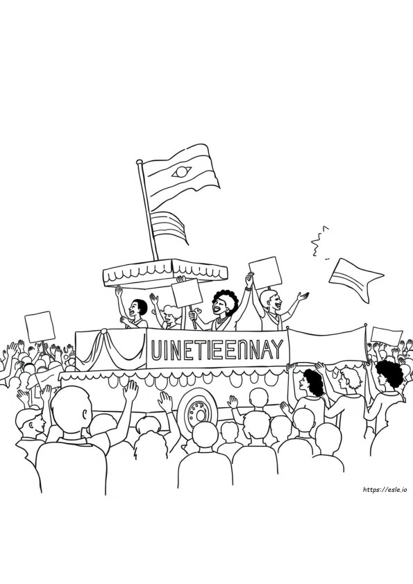 Halaman Mewarnai Juneteenth Hari Kebebasan