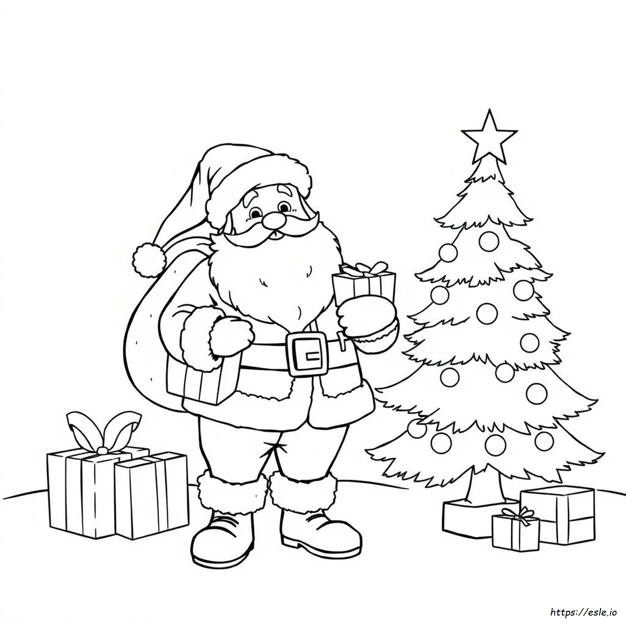 サンタクロースの無料クリスマスぬりえ