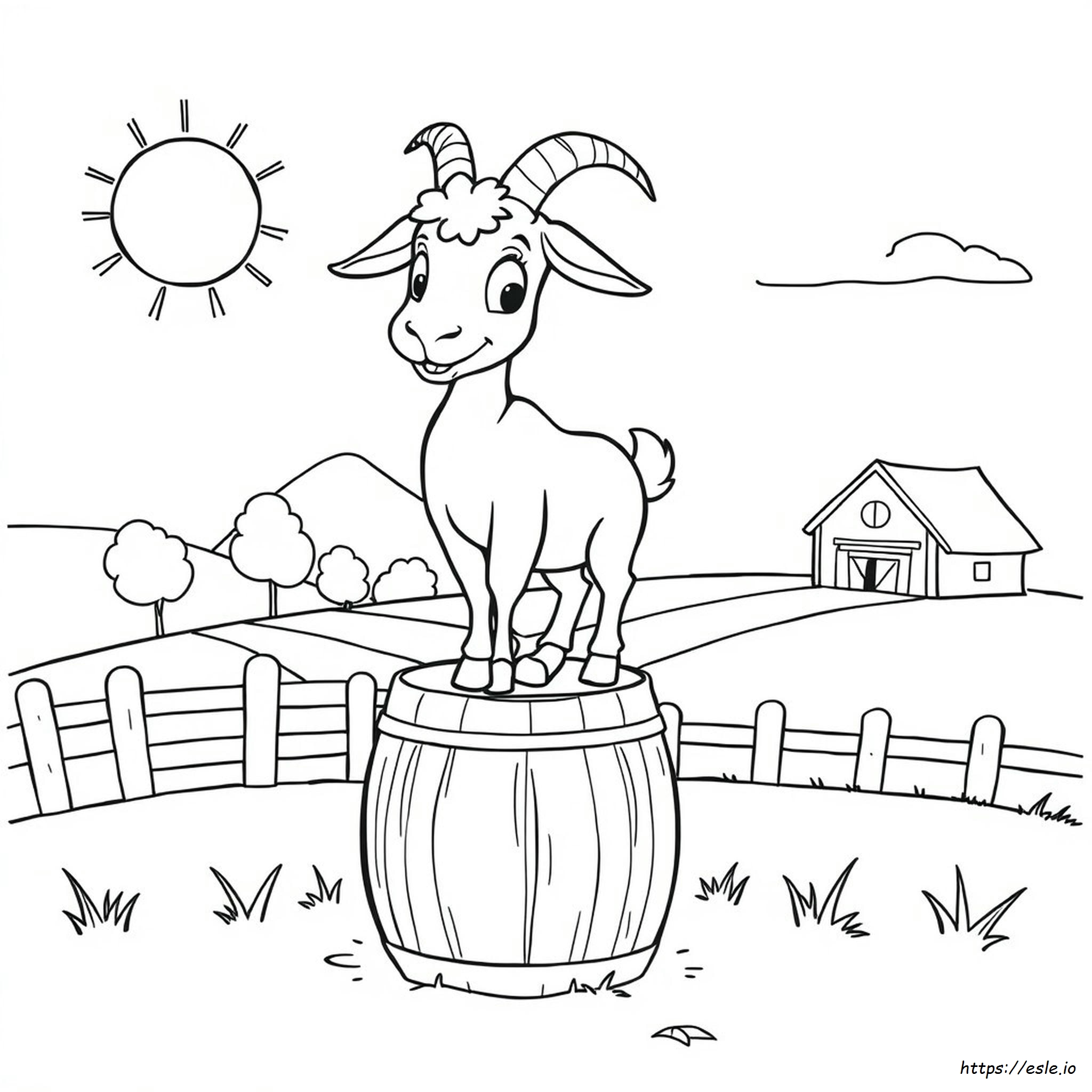 Goat Cartoon Coloring