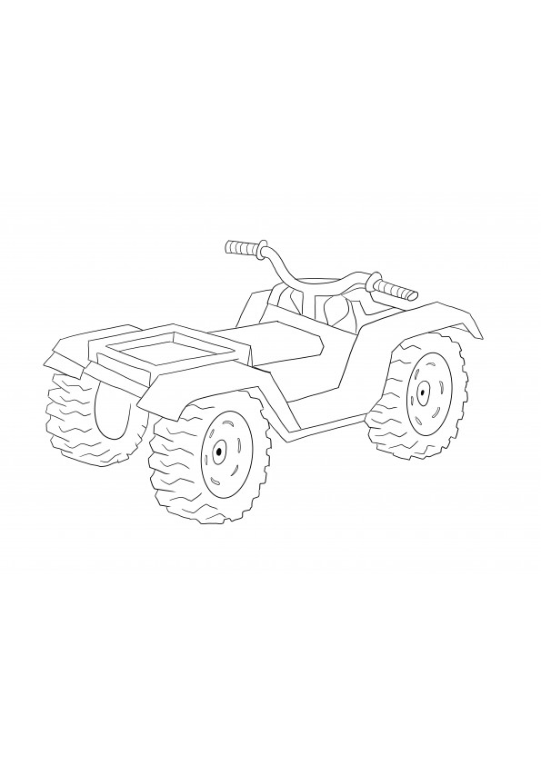 Pojazd terenowy ATV do drukowania i kolorowania arkuszy dla miłośników samochodów