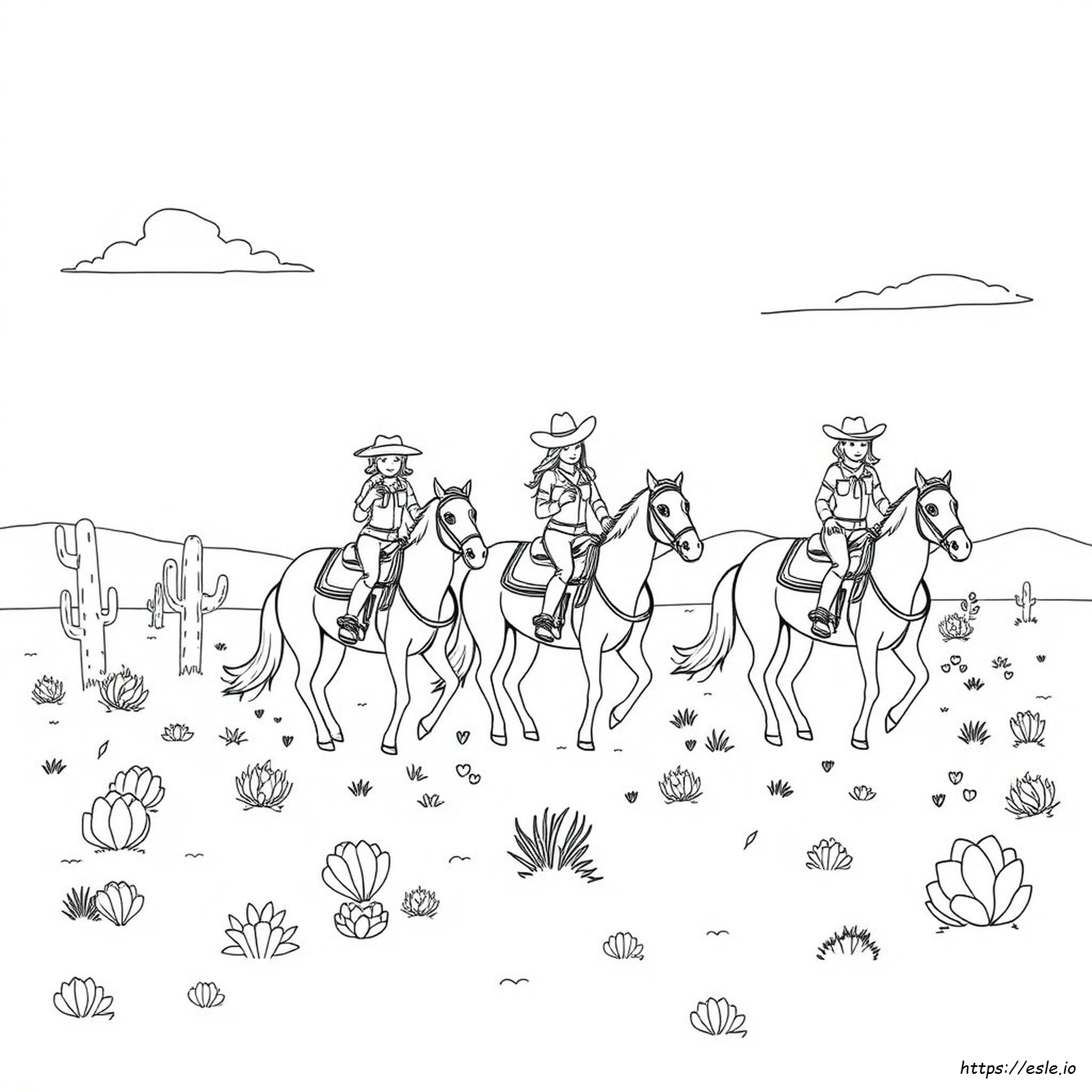 Coloring Pages Of Cowgirls