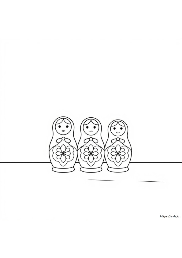 Coloriages À Imprimer De Poupées Russes