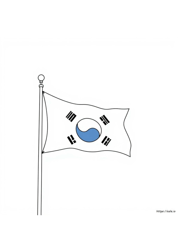 Bendera Korea Mewarnai